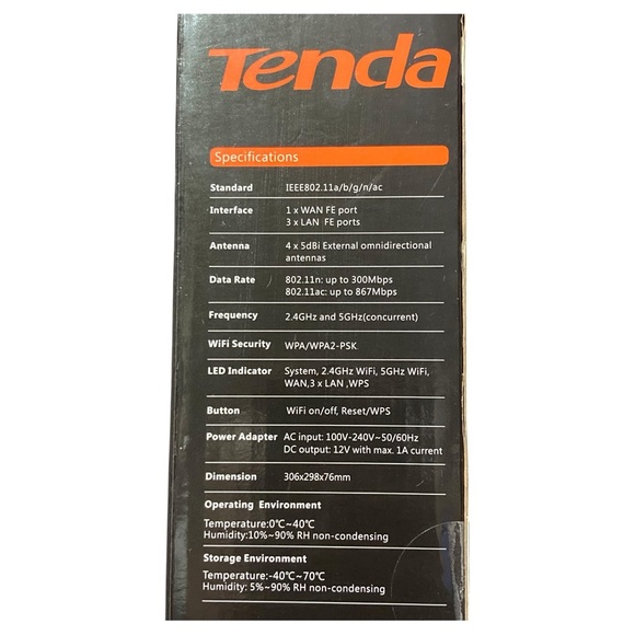 Tenda AC1200 Smart Dual-Band WiFi Router 4K UHD Streaming - Picture 7 of 7